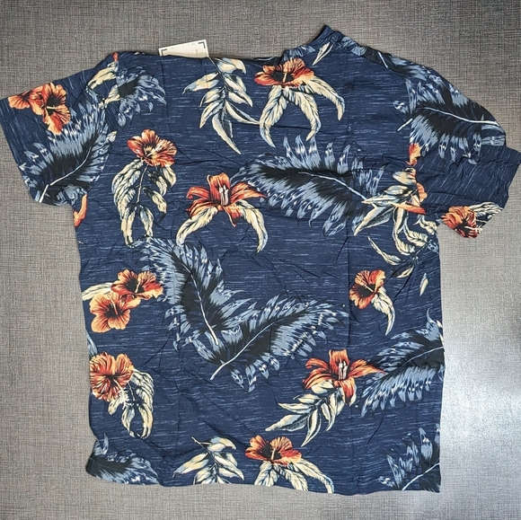 Hawaiian Short Sleeve XXL Blue Floral - Picture 2 of 3
